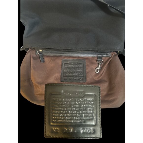 VTG Coach Mercer Shoulder Bag 7406 Black Euro Twill Leather Gunmetal Y2K Handbag - Picture 10 of 10